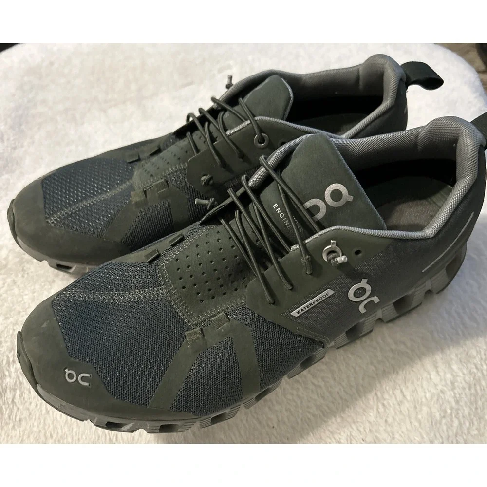 On Cloud 6 Running Shoes Olive Moss Men's Waterproof 8.5 - Picture 1 of 9